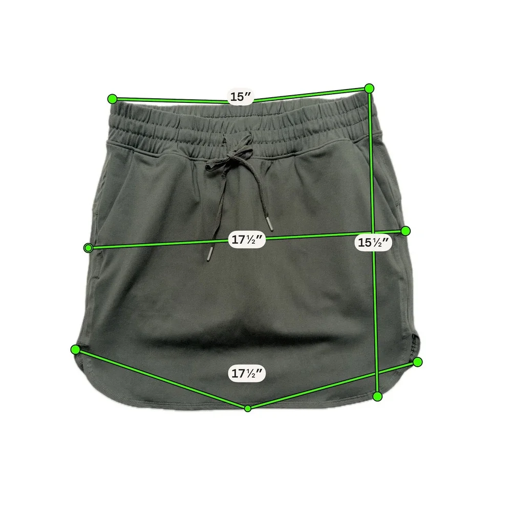 Jones & Co Jones New York Skort Women Small Dark Green Elastic Drawstring Pocket
